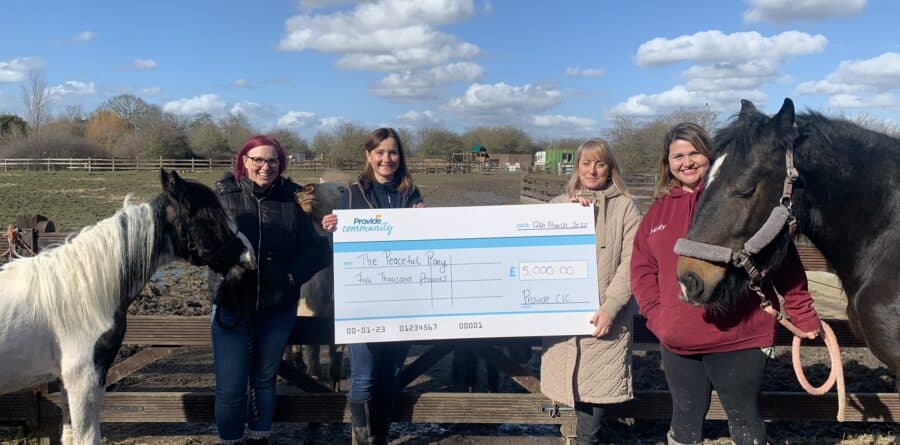 Provide Community £5000 Donation to Equine Therapy Centre