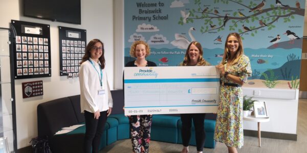 Braiswick Primary School receives 2k charity cheque1